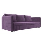 Прямой диван «Слим», механизм еврокнижка, микровельвет, цвет сиреневый - Фото 1