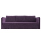 Прямой диван «Слим», механизм еврокнижка, микровельвет, цвет сиреневый - Фото 2