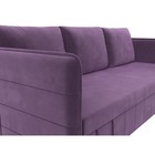 Прямой диван «Слим», механизм еврокнижка, микровельвет, цвет сиреневый - Фото 8