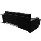 Угловой диван «Атланта Лайт», левый угол, механизм еврокнижка, велюр, цвет чёрный - Фото 6