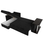 Угловой диван «Атланта Лайт», левый угол, механизм еврокнижка, велюр, цвет чёрный - Фото 7