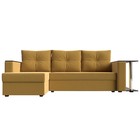 Угловой диван «Атланта Лайт», левый угол, механизм еврокнижка, микровельвет, цвет жёлтый - Фото 2