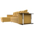 Угловой диван «Атланта Лайт», левый угол, механизм еврокнижка, микровельвет, цвет жёлтый - Фото 3