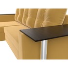 Угловой диван «Атланта Лайт», левый угол, механизм еврокнижка, микровельвет, цвет жёлтый - Фото 4