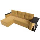 Угловой диван «Атланта Лайт», левый угол, механизм еврокнижка, микровельвет, цвет жёлтый - Фото 5