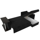 Угловой диван «Атланта Лайт», правый угол, механизм еврокнижка, велюр, цвет чёрный - Фото 7