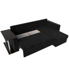 Угловой диван «Атланта Лайт», правый угол, механизм еврокнижка, велюр, цвет чёрный - Фото 8