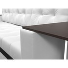 Угловой диван «Атланта М», левый, дельфин, экокожа, цвет белый / вставка чёрная - Фото 4