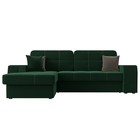 Диван угловой «Брюссель», левый, механизм дельфин, велюр, цвет зелёный - Фото 2