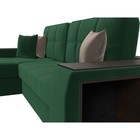 Диван угловой «Брюссель», левый, механизм дельфин, велюр, цвет зелёный - Фото 4
