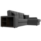 Угловой диван «Брюссель», правый угол, механизм дельфин, велюр, цвет серый  (артикул 10388946)  большой выбор товаров оптом и в розницу по низким ценам с доставкой