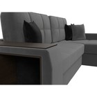 Угловой диван «Брюссель», правый угол, механизм дельфин, велюр, цвет серый  (артикул 10388946)  большой выбор товаров оптом и в розницу по низким ценам с доставкой