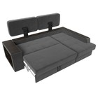 Угловой диван «Брюссель», правый угол, механизм дельфин, велюр, цвет серый  (артикул 10388946)  большой выбор товаров оптом и в розницу по низким ценам с доставкой