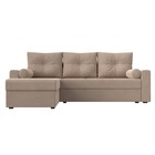 Угловой диван «Верона Лайт», еврокнижка, левый угол, велюр, цвет бежевый - Фото 2