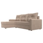 Диван угловой «Верона Лайт», левый угол, механизм еврокнижка, велюр, цвет бежевый - Фото 3