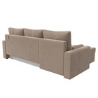Угловой диван «Верона Лайт», еврокнижка, левый угол, велюр, цвет бежевый - Фото 6