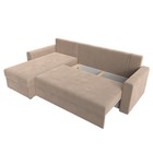 Угловой диван «Верона Лайт», еврокнижка, левый угол, велюр, цвет бежевый - Фото 8