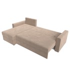 Угловой диван «Верона Лайт», еврокнижка, левый угол, велюр, цвет бежевый - Фото 9