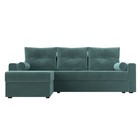 Диван угловой «Верона Лайт», левый угол, механизм еврокнижка, велюр, цвет бирюзовый - Фото 2