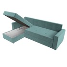 Диван угловой «Верона Лайт», левый угол, механизм еврокнижка, велюр, цвет бирюзовый - Фото 7