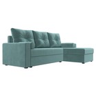 Угловой диван «Верона Лайт», еврокнижка, правый угол, велюр, цвет бирюзовый - Фото 3