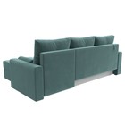 Угловой диван «Верона Лайт», еврокнижка, правый угол, велюр, цвет бирюзовый - Фото 6