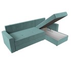 Диван угловой «Верона Лайт», правый угол, механизм еврокнижка, велюр, цвет бирюзовый - Фото 7