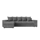 Угловой диван «Дубай», левый угол, механизм еврокнижка, рогожка, цвет серый - Фото 2