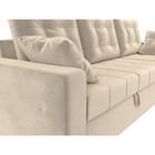 Угловой диван «Камелот», правый угол, механизм дельфин, микровельвет, цвет бежевый - Фото 4