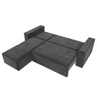 Угловой диван «Куба», левый угол, механизм еврокнижка, велюр, цвет серый - Фото 6