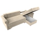 Угловой диван «Леон», правый угол, механизм еврокнижка, микровельвет, цвет бежевый - Фото 9