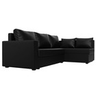 Угловой диван «Мансберг», механизм еврокнижка, угол правый, экокожа, цвет чёрный - Фото 3