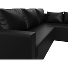 Угловой диван «Мансберг», механизм еврокнижка, угол правый, экокожа, цвет чёрный - Фото 4