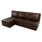 Угловой диван «Поло», левый угол, механизм еврокнижка, экокожа, цвет коричневый - Фото 4