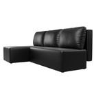 Угловой диван «Поло», левый угол, механизм еврокнижка, экокожа, цвет чёрный - Фото 3
