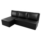 Угловой диван «Поло», левый угол, механизм еврокнижка, экокожа, цвет чёрный - Фото 4