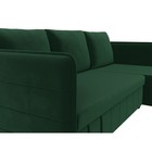 Угловой диван «Слим», правый угол, механизм еврокнижка, велюр, цвет зелёный - Фото 3
