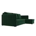 Угловой диван «Слим», правый угол, механизм еврокнижка, велюр, цвет зелёный - Фото 4