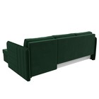 Угловой диван «Слим», правый угол, механизм еврокнижка, велюр, цвет зелёный - Фото 5