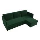 Угловой диван «Слим», правый угол, механизм еврокнижка, велюр, цвет зелёный - Фото 6