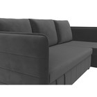 Угловой диван «Слим», правый угол, механизм еврокнижка, велюр, цвет серый - Фото 3