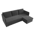 Угловой диван «Слим», правый угол, механизм еврокнижка, велюр, цвет серый - Фото 6