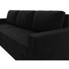 Угловой диван «Траумберг Лайт», левый, механизм еврокнижка, микровельвет, цвет чёрный - Фото 4
