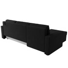 Угловой диван «Траумберг Лайт», левый, механизм еврокнижка, микровельвет, цвет чёрный - Фото 6