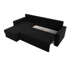 Угловой диван «Траумберг Лайт», левый, механизм еврокнижка, микровельвет, цвет чёрный - Фото 8