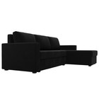 Угловой диван «Траумберг Лайт», правый, механизм еврокнижка, микровельвет, цвет чёрный - Фото 3