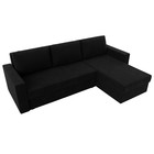 Угловой диван «Траумберг Лайт», правый, механизм еврокнижка, микровельвет, цвет чёрный - Фото 5