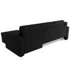 Угловой диван «Траумберг Лайт», правый, механизм еврокнижка, микровельвет, цвет чёрный - Фото 6