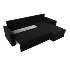 Угловой диван «Траумберг Лайт», правый, механизм еврокнижка, микровельвет, цвет чёрный - Фото 8