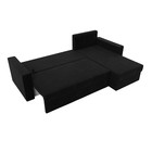 Угловой диван «Траумберг Лайт», правый, механизм еврокнижка, микровельвет, цвет чёрный - Фото 9